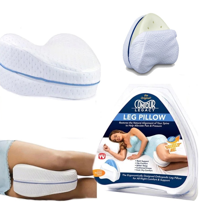 Ортопедична подушка для ніг Contour Leg Pillow гіпоалергенна подушка з пам'яттю, фото 1