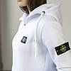 Чоловічий спортивний костюм Stone Island теплий флісовий на осінь-зиму з капюшоном молодіжний модний, фото 7