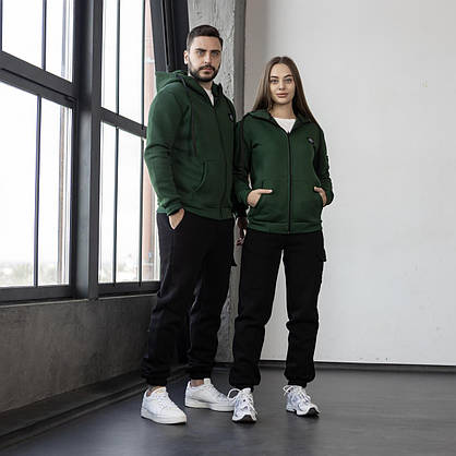 Мужской спортивный костюм Stone Island костюм теплый осень-зима флис с капюшоном молодежный модный на парня, фото 4