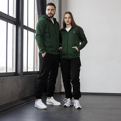 Мужской спортивный костюм Stone Island костюм теплый осень-зима флис с капюшоном молодежный модный на парня, фото 5