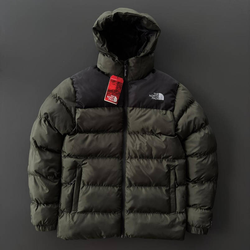Чоловіча куртка зимова The North Face тепла повсякденна колір хакі куртка спортивна на хлопця півлітка модна, фото 1
