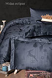 Постільна білизна First Choice сатин жакард Midas eclipse євро розмір, фото 2