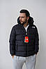 Куртка чоловіча чорна зимова тепла з капюшоном куртки The north face молодіжні повсякденні стьобані модні S, фото 6