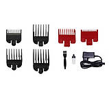 Акумуляторна машинка для стрижки волосся VGR V-011 бездротова з 6 насадками в подарунковій коробці, фото 5