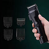 Акумуляторна машинка для стрижки волосся VGR V-011 бездротова з 6 насадками в подарунковій коробці, фото 3