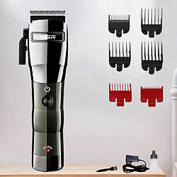 Бездротова машинка для стрижки волосся VGR V-011 у подарунковій коробці акумуляторна з 6 насадками портативна