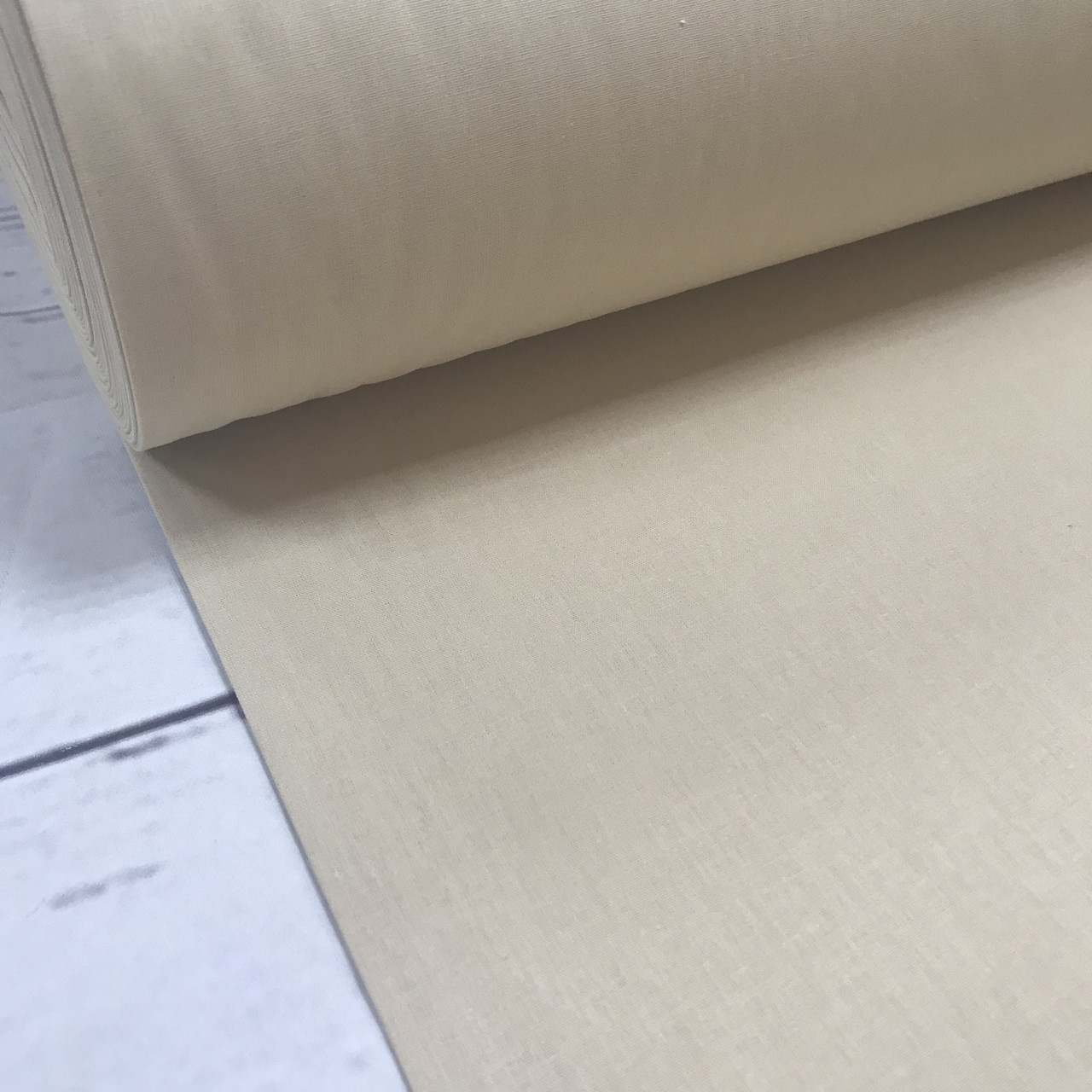 ВІДРЕЗ (0,55 * 2,4) Тканина поплін De Luxe, однотонний пісочно-бежевий (Туреччина шир. 2,4 м) (P-FR-0012)
