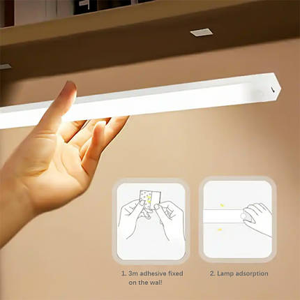 Світлодіодна лампа 20 см micro USB з датчиком руху 14 LED Холодний білий, фото 1