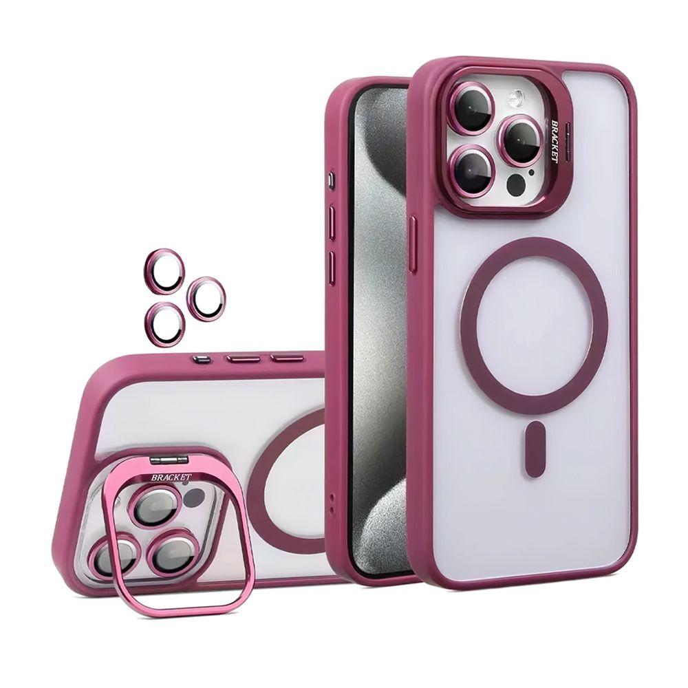 Чохол з підставкою U1 Magsafe Case для Apple iPhone 14 Pro Bordo