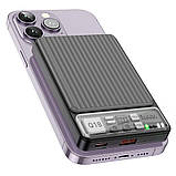 Універсальна Мобільна Батарея Power Bank Hoco Q18 Tourer 22.5W with magnetic 10000mAh Колір Молочно бiлий, фото 9