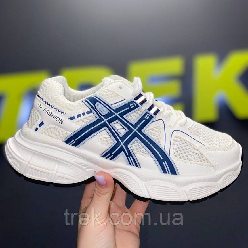 Кросівки текстильні біло-сині /23573/ 38р