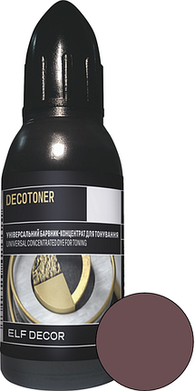 Пігмент-концентрат універсальний DECOTONER ELF Decor сіро-коричневий (123), 20мл, фото 1