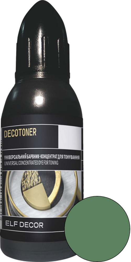 Пігмент-концентрат універсальний DECOTONER ELF Decor оксид-зелений (114), 20мл