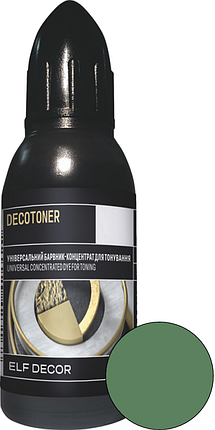 Пігмент-концентрат універсальний DECOTONER ELF Decor оксид-зелений (114), 20мл, фото 1