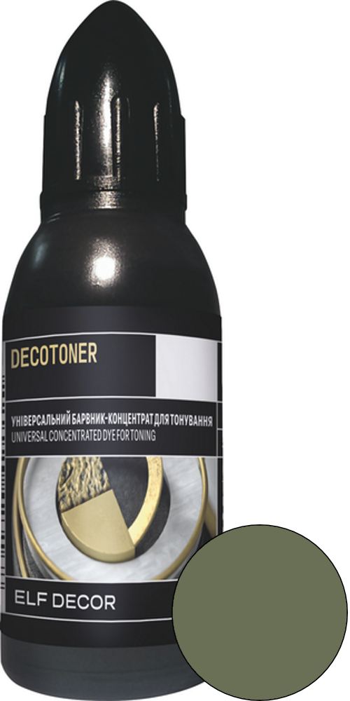 Пігмент-концентрат універсальний DECOTONER ELF Decor сіро-зелений (102), 20мл