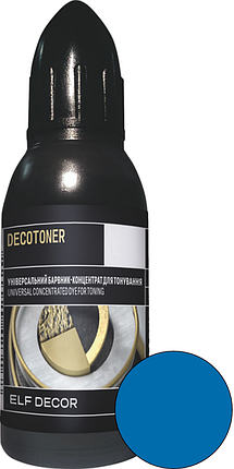 Пігмент-концентрат універсальний DECOTONER ELF Decor лазурний (109), 20мл, фото 1