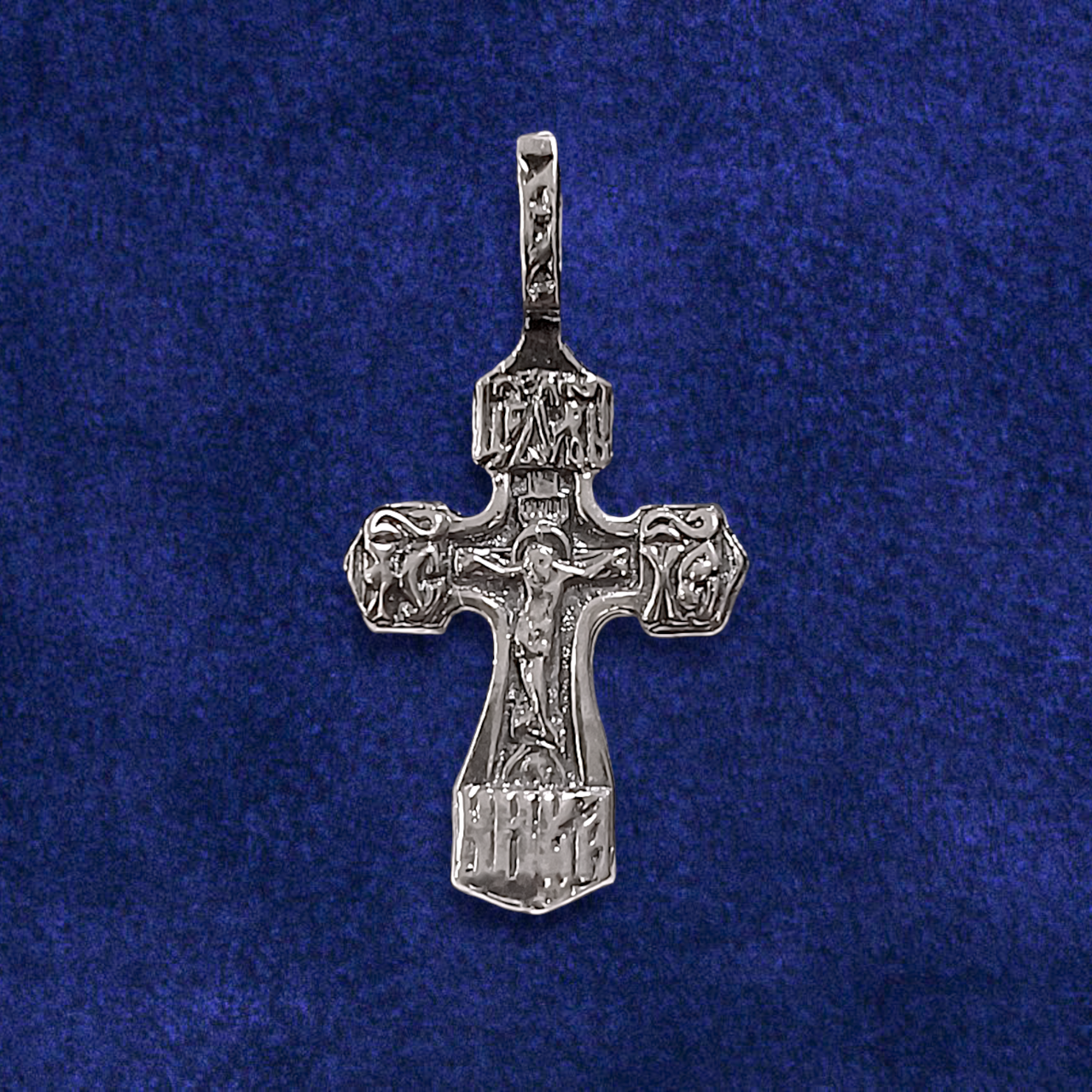 Хрестик срібний 1.55 г, чорнений