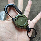 Ретрактор - висувний карабін з тросом к: чорний, фото 2