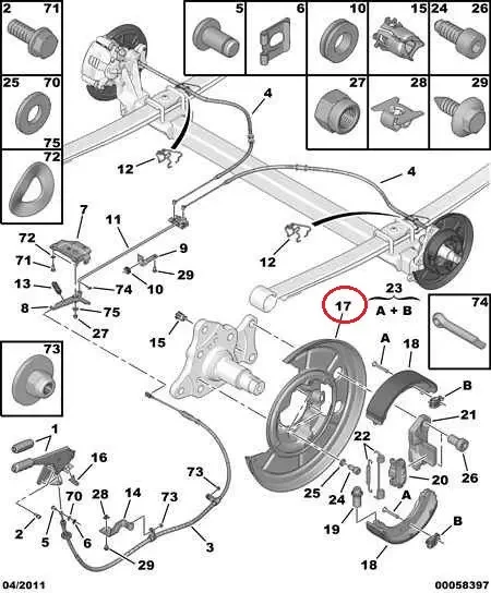 Захист заднього гальмівного диска права Fiat Ducato 250, Peugeot Boxer 3, Citroen Jumper 3 (06-14), 77364018, фото 1