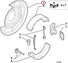 Захист заднього гальмівного диска права Fiat Ducato 250, Peugeot Boxer 3, Citroen Jumper 3 (06-14), 77364018, фото 2
