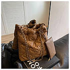 Сумка жіноча стьобана шопер 31*32 см з маленьким гаманцем у різних кольорах Kay, фото 3