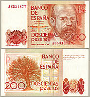 Іспанія / Испания 200 песет 1980р Р-156 UNC