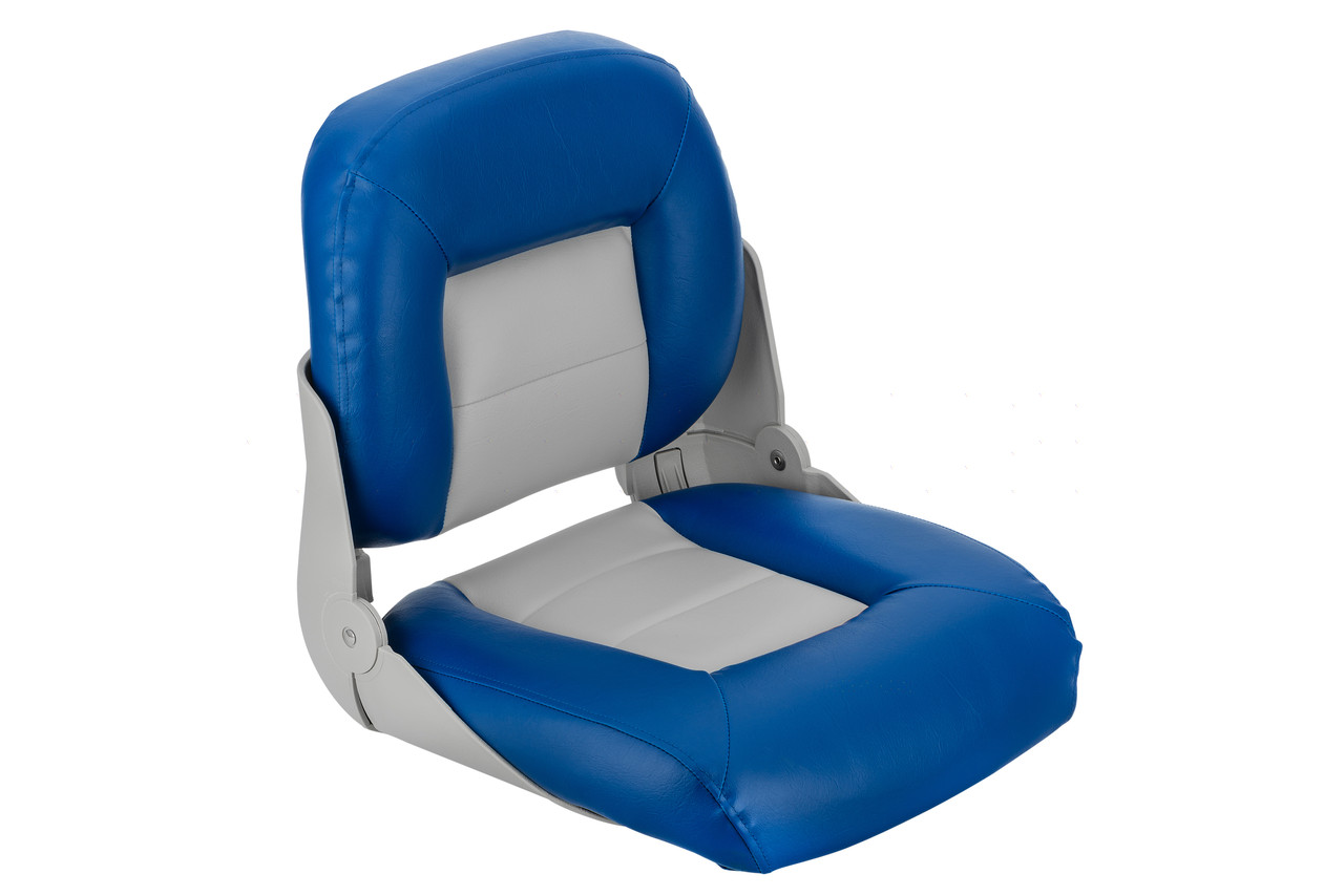 Крісло складне для човна катера Cruistyle сіро/синє. Купити човнове сидіння з низькою спинкою, фото 1