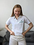 Футболка в стилі поло без гудзиків Біла S, фото 3