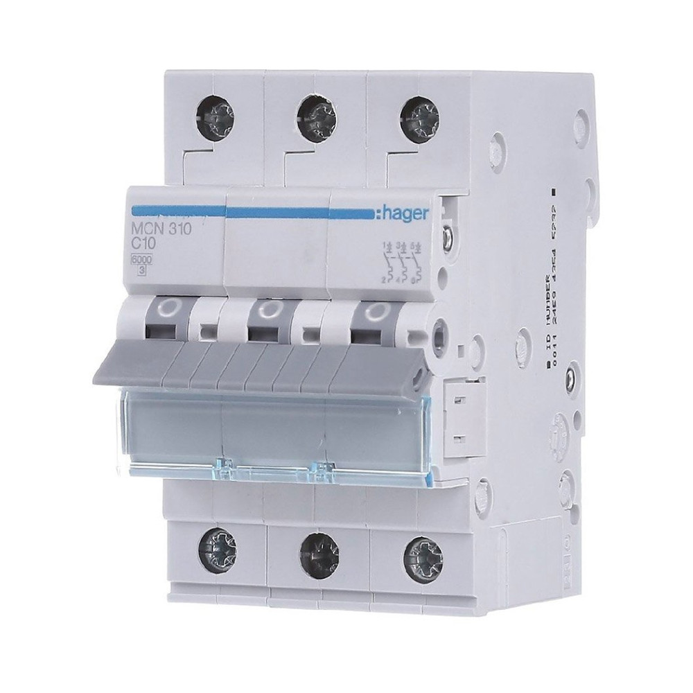 Автоматичний вимикач 3P 6kA C-10A 3M MCN310