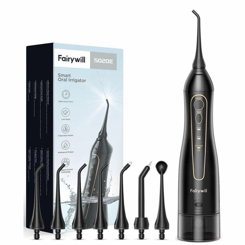 Іригатор для порожнини рота, очисник зубів Fairywill Water Flossers 5020E Чорний
