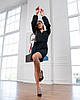 Красиве молодіжне коротке коктейльне плаття на запах April, чорне, фото 5