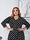 Універсальна комфортна сукня вільного крою в горох, фото 3
