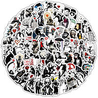 Стікерпак винілові наліпки Бенксі стікери 100 шт