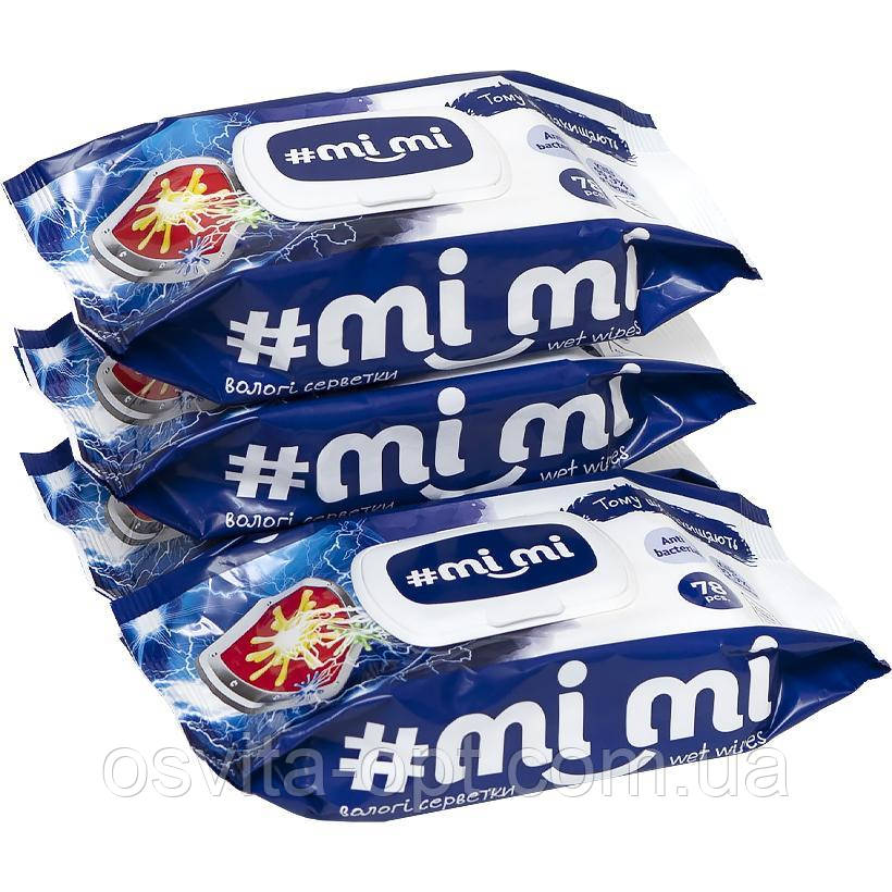 Вологі серветки "#mi_mі", antibacterial, 78 шт. с клапаном