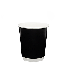 Стакан паперовий 300 мл - 250 ЄВРО подвійний  "Чорний"