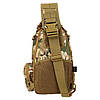 Рюкзак сумка однолямковий тактичний SILVER KNIGHT 8037 розмір 35x15x20см 11л multicam, фото 3