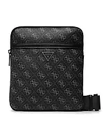 Чоловіча шкіряна сумка через плече Guess Vezola Dark Black