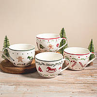 Керамічна чашка "Новорічний настрій" 490 мл