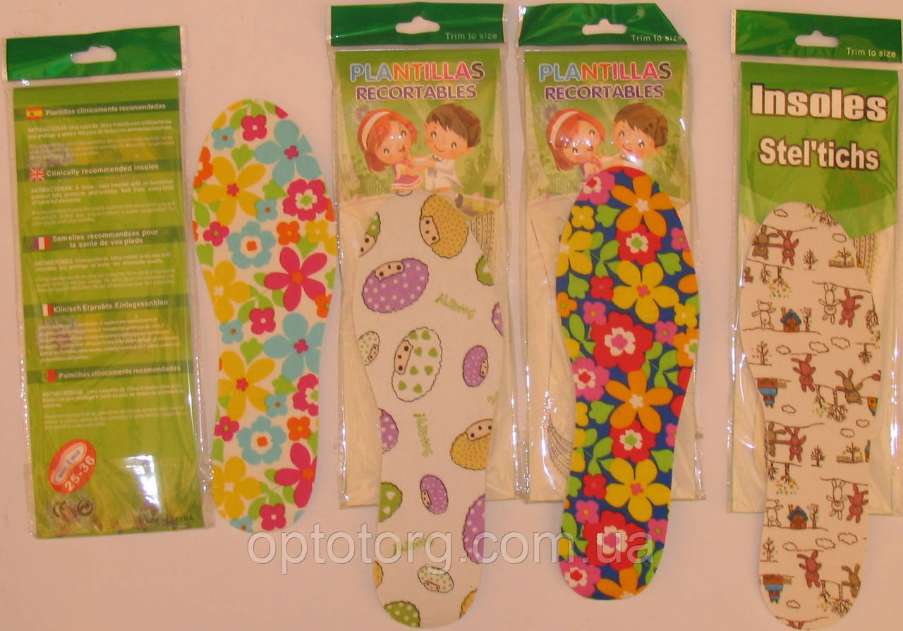 Дитяча устілка 25-36р обрізна всесезонна тонка