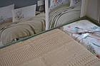 Постільна білизна з пледом First Choice Ranforce Sole Pique 220 х 240 см Cappuccino, фото 4