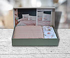 Постільна білизна з пледом First Choice Ranforce Sole Pique 220 х 240 см Powder, фото 3