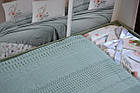 Постільна білизна з пледом First Choice Ranforce Sole Pique 220 х 240 см Turquiose, фото 4