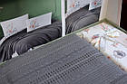 Постільна білизна з пледом First Choice Ranforce Sole Pique 220 х 240 см Antrasite, фото 4