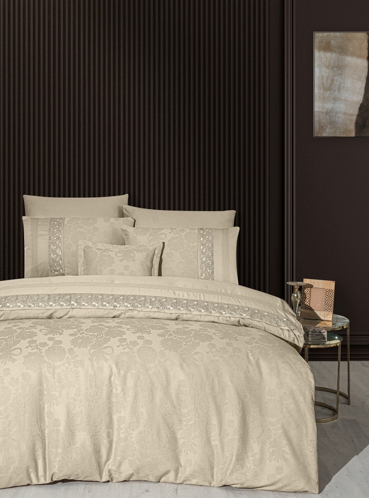 Постільна білизна First Choice V.I.P Satin Moonlight 200 х 220 см Buhara Cappucino