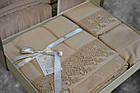 Постільна білизна First Choice V.I.P Satin Moonlight 200 х 220 см Buhara Cappucino, фото 6