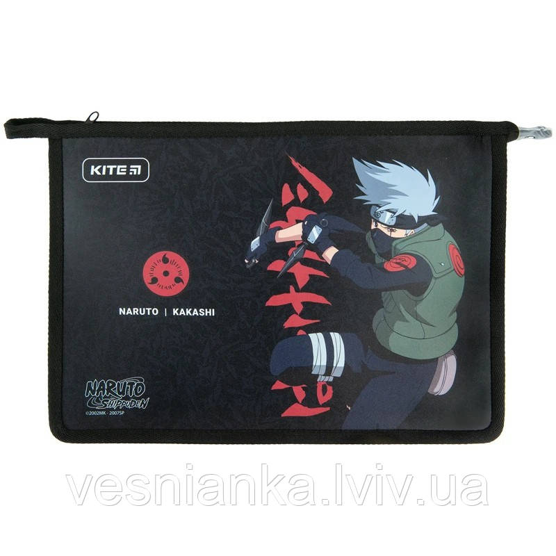 Папка для зошитів А4 "Naruto" пластикова на замочку NR23-428 Kite