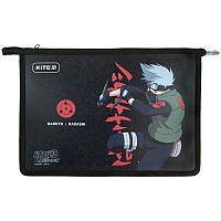 Папка для зошитів А4 "Naruto" пластикова на замочку NR23-428 Kite