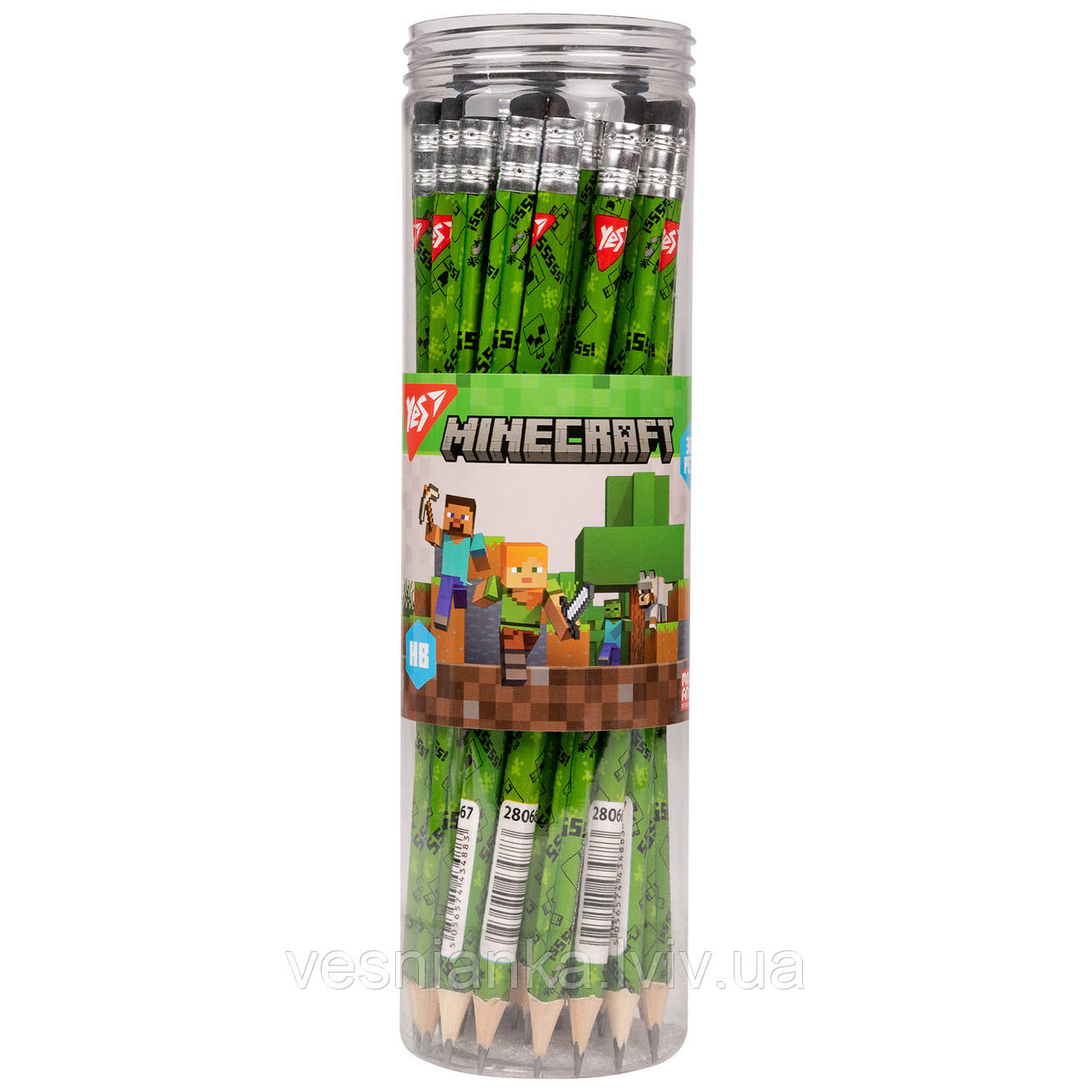 Олівець чорнографітний з гумкою "Minecraft" 280667 Yes