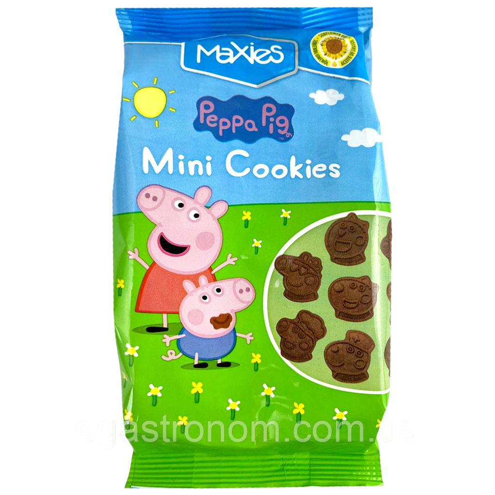 Печиво міні свинка Пеппа Максіс Maxies 100g 12шт/ящ (Код: 00-00016665)