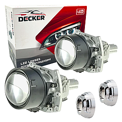 Світлодіодні Bi-LED лід лінзи DECKER LED BL 2,5" P-1 65W 5500K 9-16V (2шт)